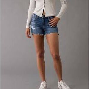 American Eagle Outfitters Hi Rise Distressed Denim Shorts